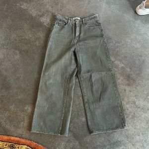 Green Zara jeans